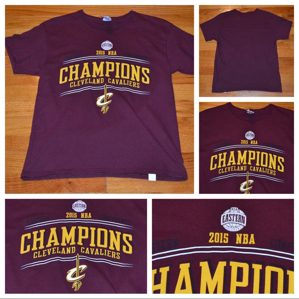 Youth boys Cleveland Cavaliers 2015 Champions t-shirt, size large